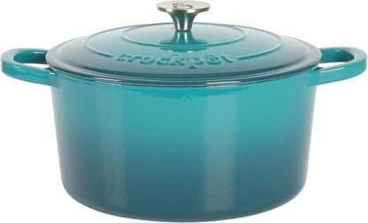Crock-Pot 3 Quart Enameled Cast Iron Dutch Oven – Aqua jgp