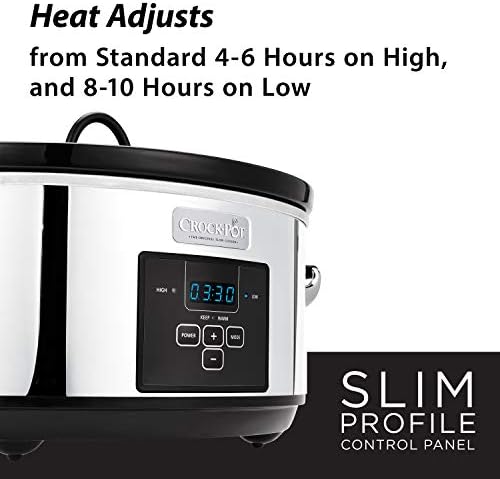 Crock-Pot 7 Quart Programmable Slow Cooker – Polished Platinum i6p