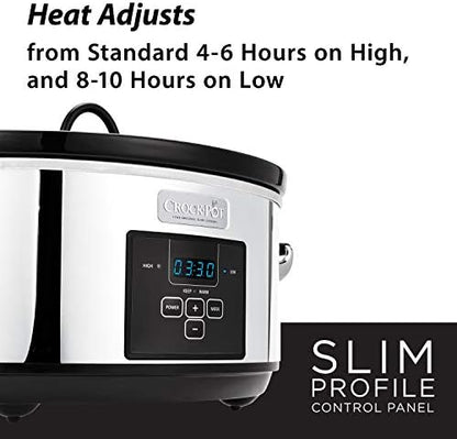 Crock-Pot 7 Quart Programmable Slow Cooker – Polished Platinum i6p