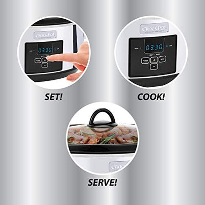 Crock-Pot 7 Quart Programmable Slow Cooker – Polished Platinum i6p