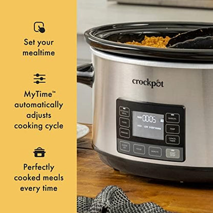 Crock-Pot 7 Quart Portable Programmable Slow Cooker with Timer 6qh