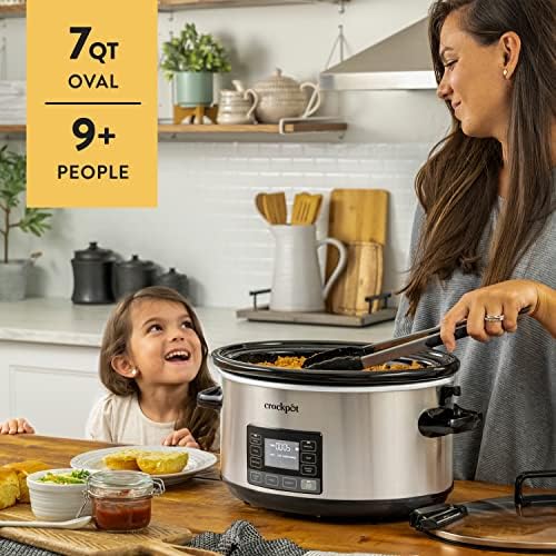 Crock-Pot 7 Quart Portable Programmable Slow Cooker with Timer 6qh