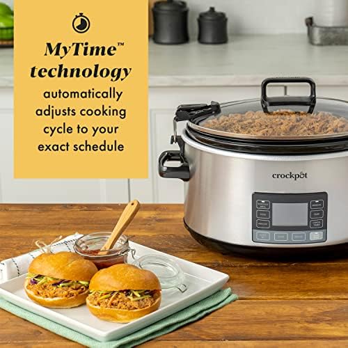Crock-Pot 7 Quart Portable Programmable Slow Cooker with Timer 6qh