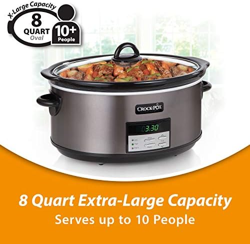Crock-Pot 8 Quart Programmable Slow Cooker with Auto Warm f93