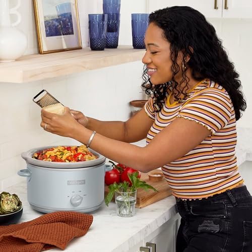 Crock-Pot 4.5 Quart Manual Slow Cooker – Macaroon Blue rcd