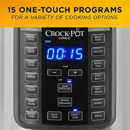 Crock-Pot Express Crisp 8 Quart 10-in-1 Pressure Cooker ix8