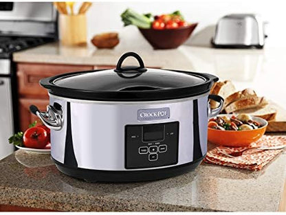 Crock-Pot 7 Quart Programmable Slow Cooker – Polished Platinum i6p