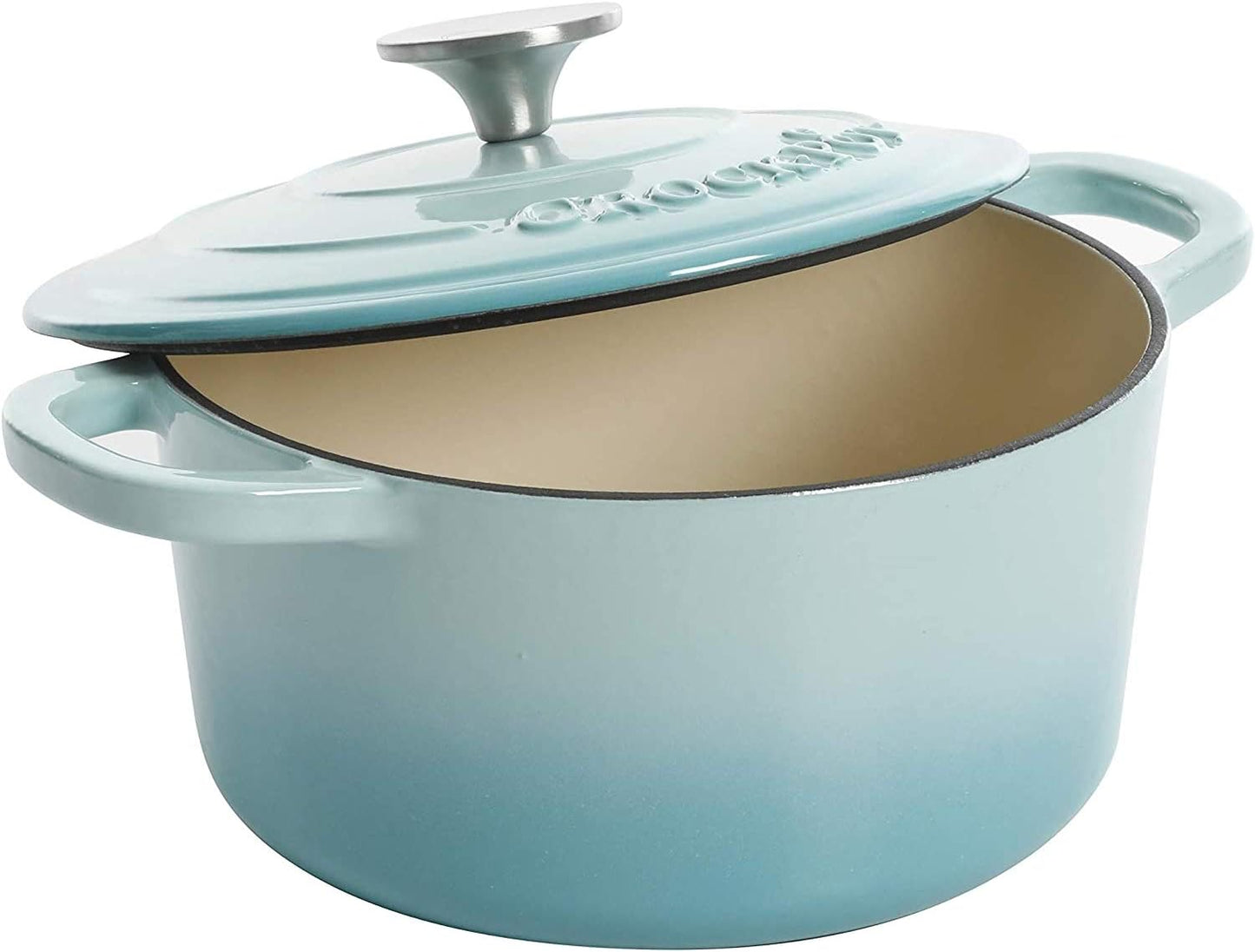 Crock-Pot 3 Quart Enameled Cast Iron Dutch Oven – Aqua jgp
