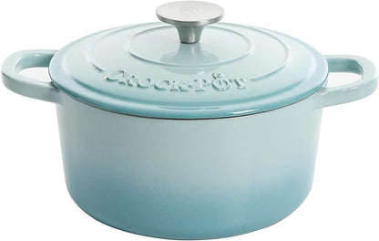 Crock-Pot 3 Quart Enameled Cast Iron Dutch Oven – Aqua jgp
