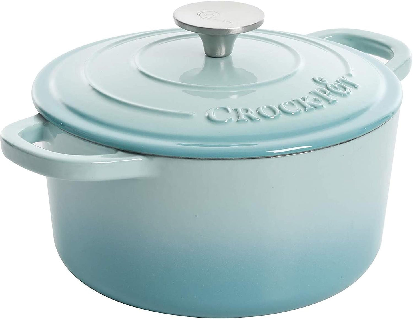 Crock-Pot 3 Quart Enameled Cast Iron Dutch Oven – Aqua jgp